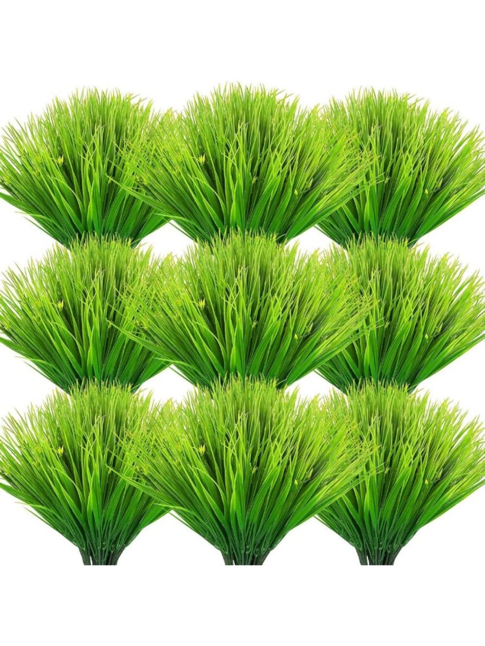80 Bundles UV Resistant Artificial Outdoor Plants - Lifelike Fake Wheat Grass